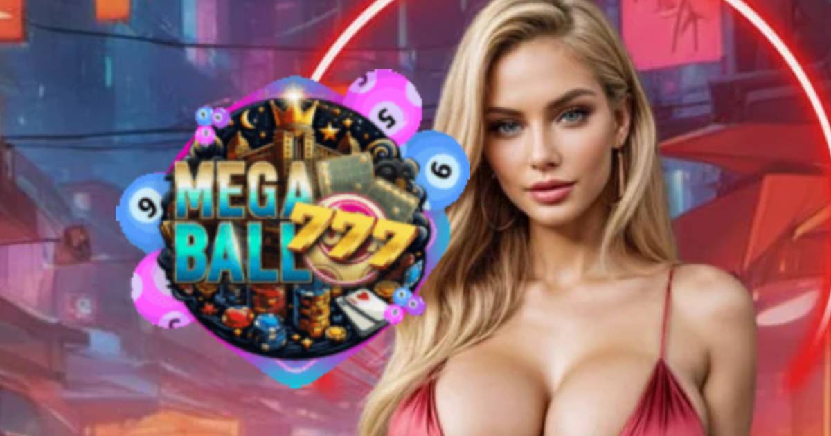 MegaBall777 Casino homepage banner showing games and payment options for Filipino players